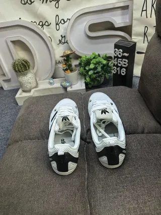 Adidas White and Black Three-Stripe Mesh Lifestyle Sneakers 8