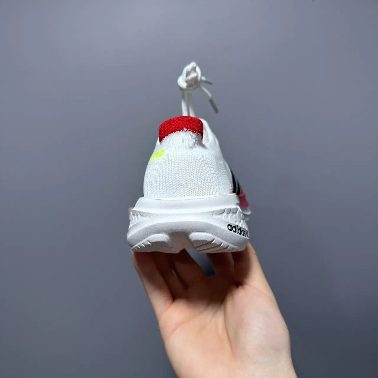 Adidas White Black Knit Upper Three-Stripe Side Panel Sneakers 13