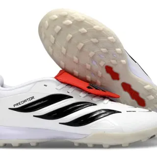 Adidas Blanco Negro Bajo Corte Superior Sintético Césped Zapatos de Fútbol
