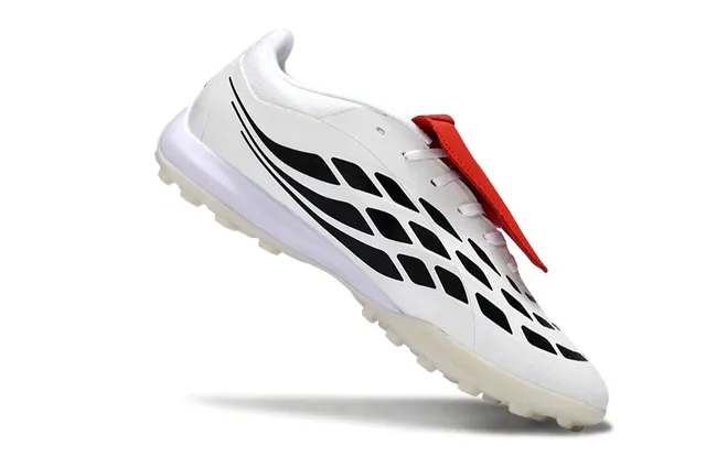 Adidas Blanco Negro Bajo Corte Superior Sintético Césped Zapatos de Fútbol 2