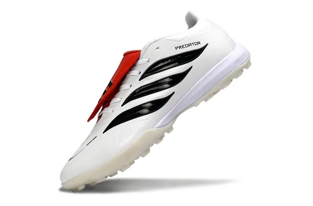 Adidas Blanco Negro Bajo Corte Superior Sintético Césped Zapatos de Fútbol 3