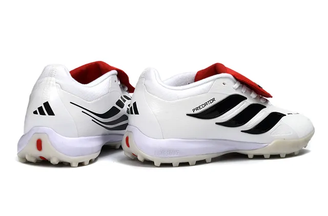 Adidas Blanco Negro Bajo Corte Superior Sintético Césped Zapatos de Fútbol 5