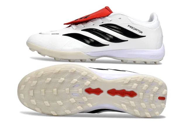 Adidas Blanco Negro Bajo Corte Superior Sintético Césped Zapatos de Fútbol 6