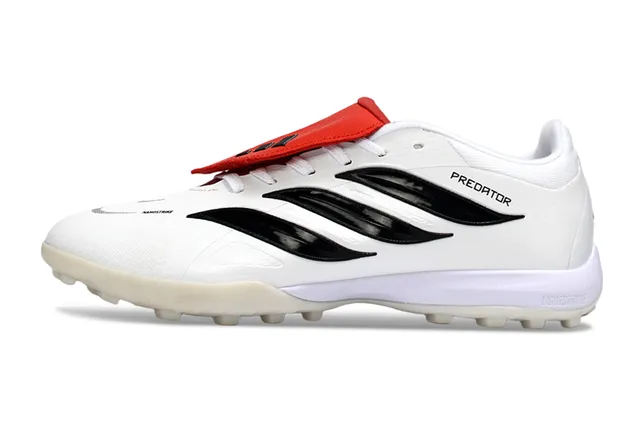Adidas Blanco Negro Bajo Corte Superior Sintético Césped Zapatos de Fútbol 7