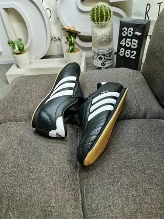 Adidas White Black Low-Top Leather Upper Lifestyle Sneakers 16