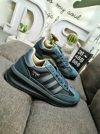 Adidas White Blue Retro Runner Silhouette Suede And Textile Upper Lifestyle Sneakers 19