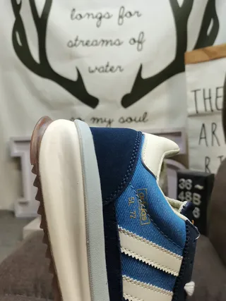 Adidas White Blue Retro Runner Silhouette Suede And Textile Upper Lifestyle Sneakers 23