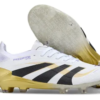 Adidas White Gold Low-Cut Football Boot Colorway Firm-Ground Soccer Shoes