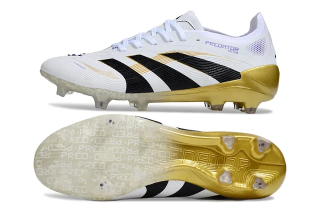 Adidas White Gold Low-Cut Football Boot Colorway Firm-Ground Soccer Shoes 6
