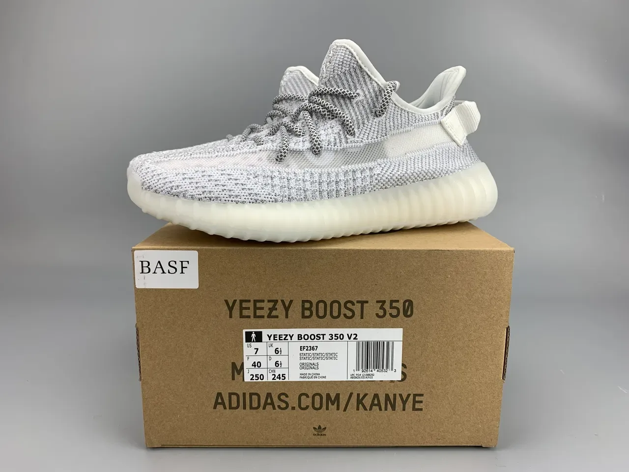 Adidas White Gray Primeknit Upper Ribbed Boost Midsole Lifestyle Sneakers 3