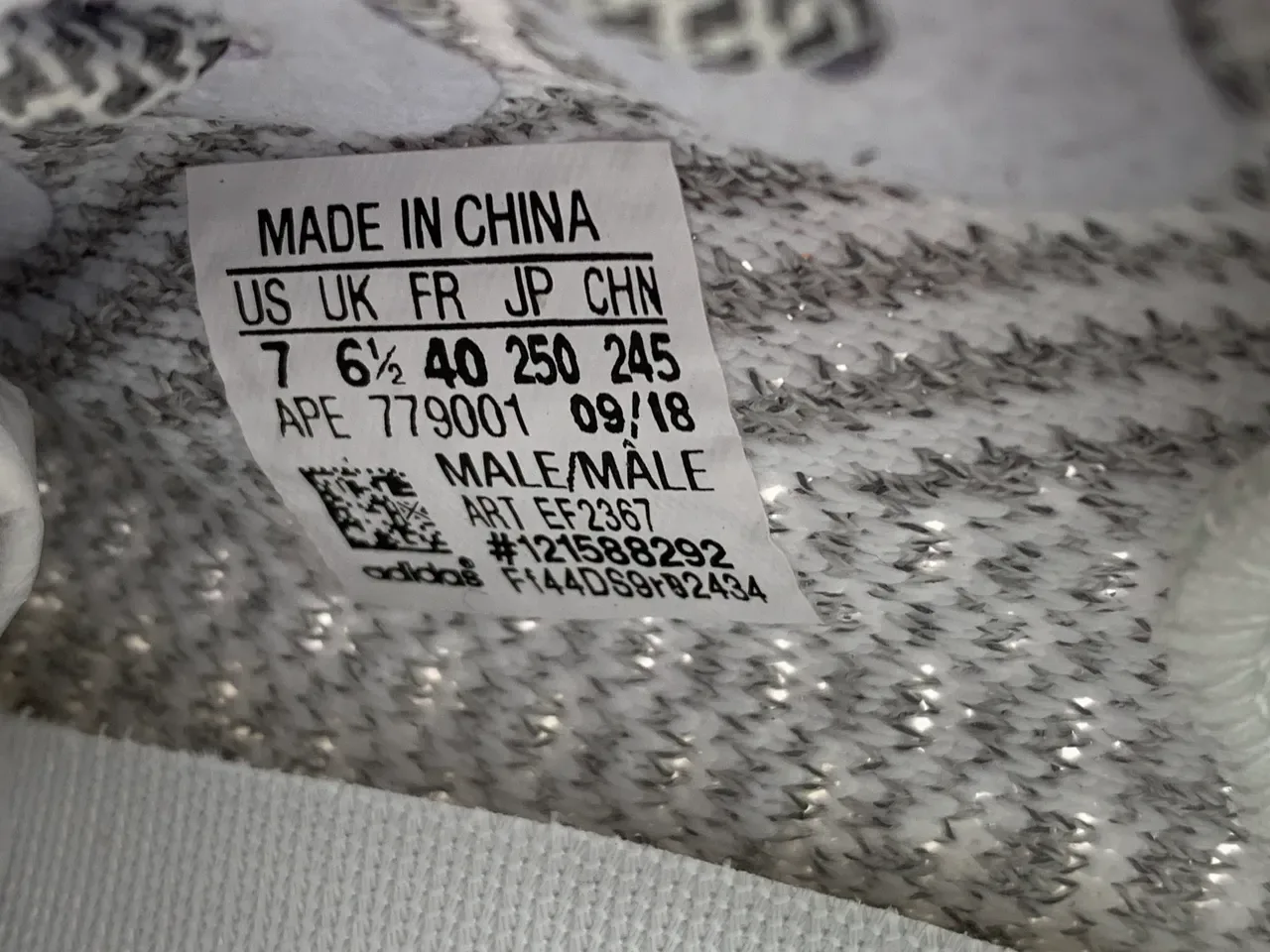 Adidas White Gray Primeknit Upper Ribbed Boost Midsole Lifestyle Sneakers 6