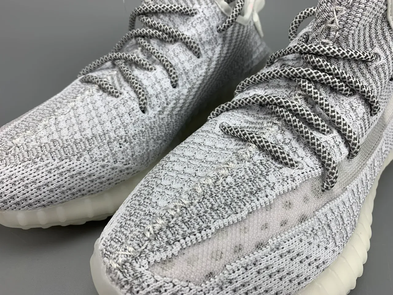 Adidas White Gray Primeknit Upper Ribbed Boost Midsole Lifestyle Sneakers 8