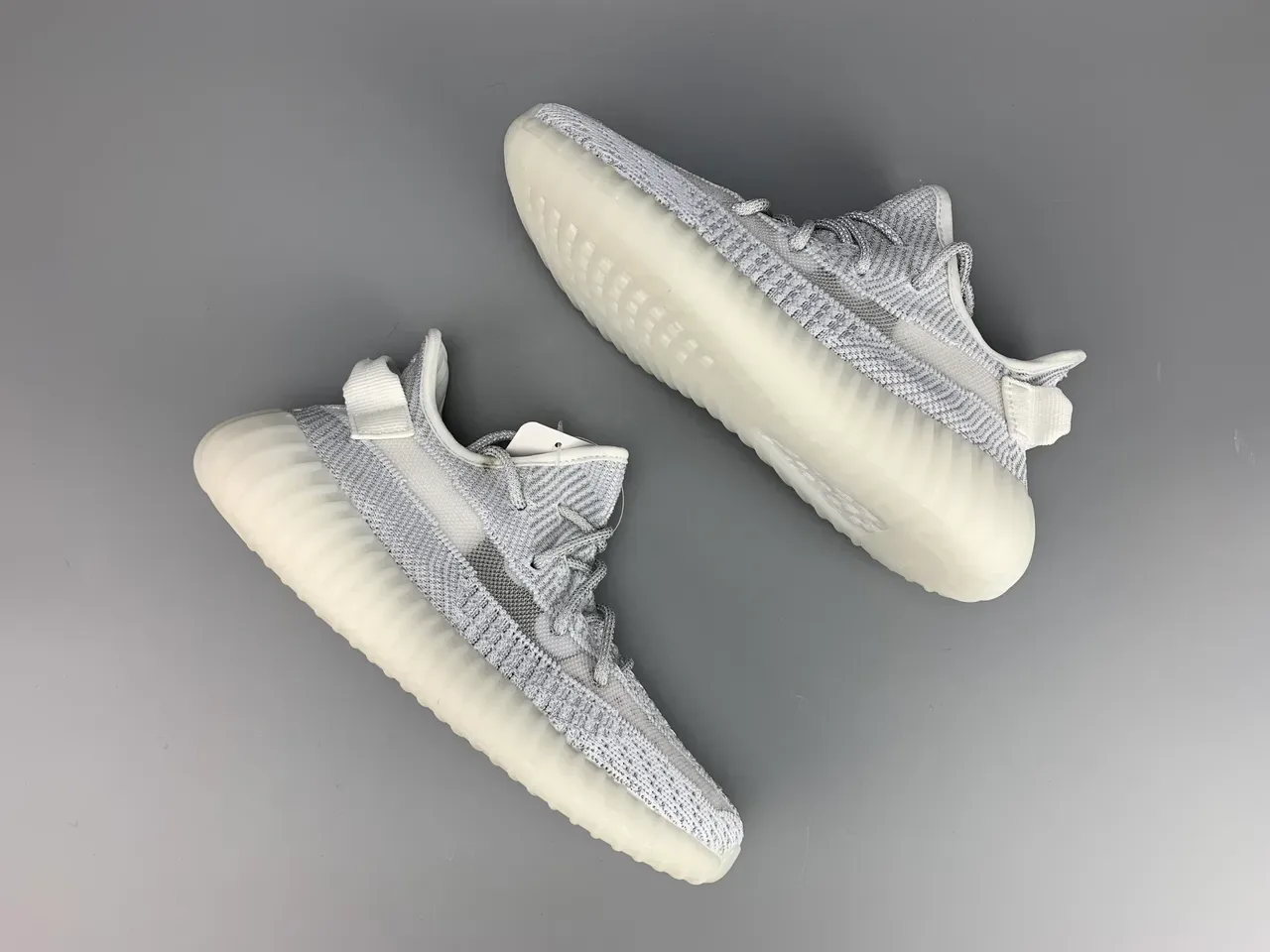 Adidas White Gray Primeknit Upper Ribbed Boost Midsole Lifestyle Sneakers 11