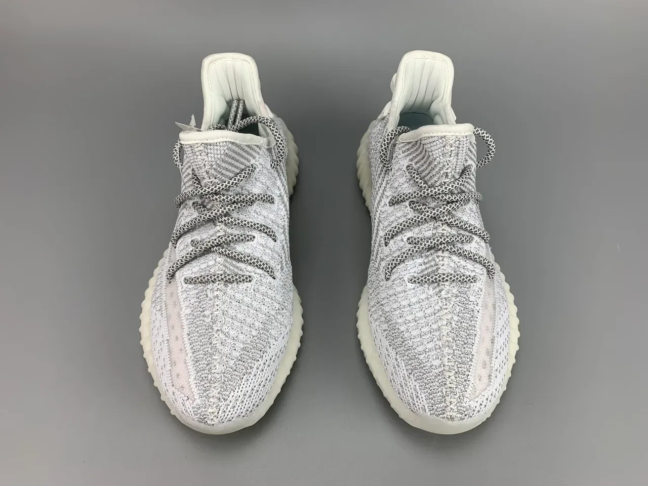 Adidas White Gray Primeknit Upper Ribbed Boost Midsole Lifestyle Sneakers 12