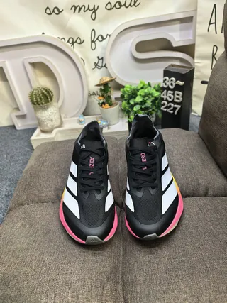 Adidas White Red Lightweight Mesh Upper Three-Stripe Side Branding Running Shoes 20