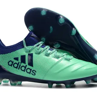 Adidas X Green Navy Low-Cut Lace-Up Perforated Synthetic Upper Firm-Ground Soccer Shoes