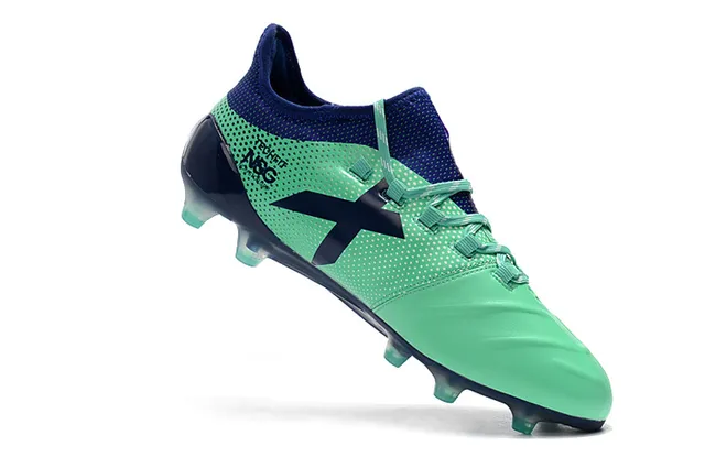 Adidas X Green Navy Baixo Corte Com Cadarços Perfurado Sintético Superior Campo Firme Sapatos de Futebol 8