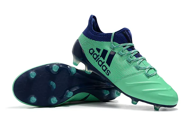 Adidas X Green Navy Baixo Corte Com Cadarços Perfurado Sintético Superior Campo Firme Sapatos de Futebol 11
