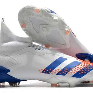 Adidas X Speedflow सफेद नीला नारंगी फर्म ग्राउंड फुटबॉल जूते