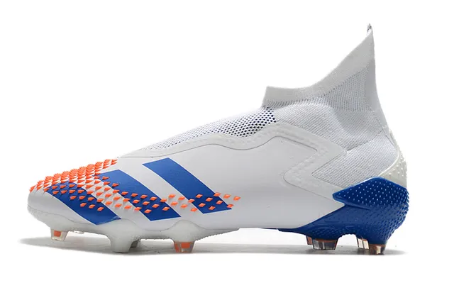 Adidas X Speedflow chaussures de football blancs bleus orange pour terrain ferme 5