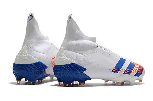 Adidas X Speedflow chaussures de football blancs bleus orange pour terrain ferme 7