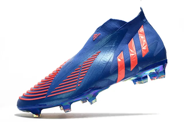 Adidas X Speedportal أزرق برتقالي هولوغرافيك أرض صلبة أحذية كرة القدم 4