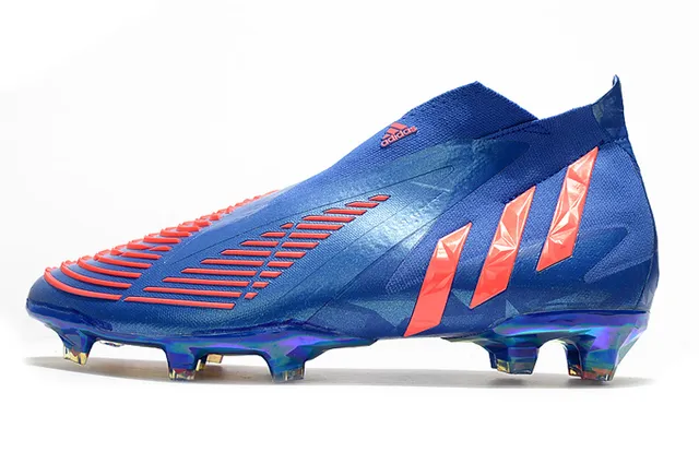 Adidas X Speedportal أزرق برتقالي هولوغرافيك أرض صلبة أحذية كرة القدم 5