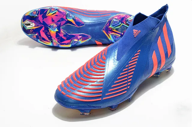Adidas X Speedportal أزرق برتقالي هولوغرافيك أرض صلبة أحذية كرة القدم 6