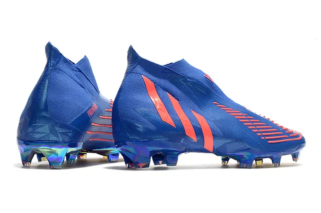 Adidas X Speedportal أزرق برتقالي هولوغرافيك أرض صلبة أحذية كرة القدم 7