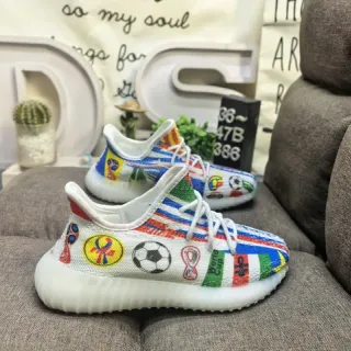 Adidas Yeezy Boost 350 Multicolor Graphic Print Lifestyle Sneakers