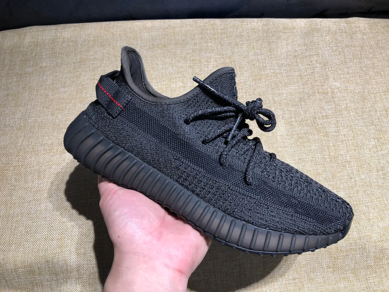 Adidas Yeezy Boost 350 V2 Black Full Knit Lifestyle Sneakers 2