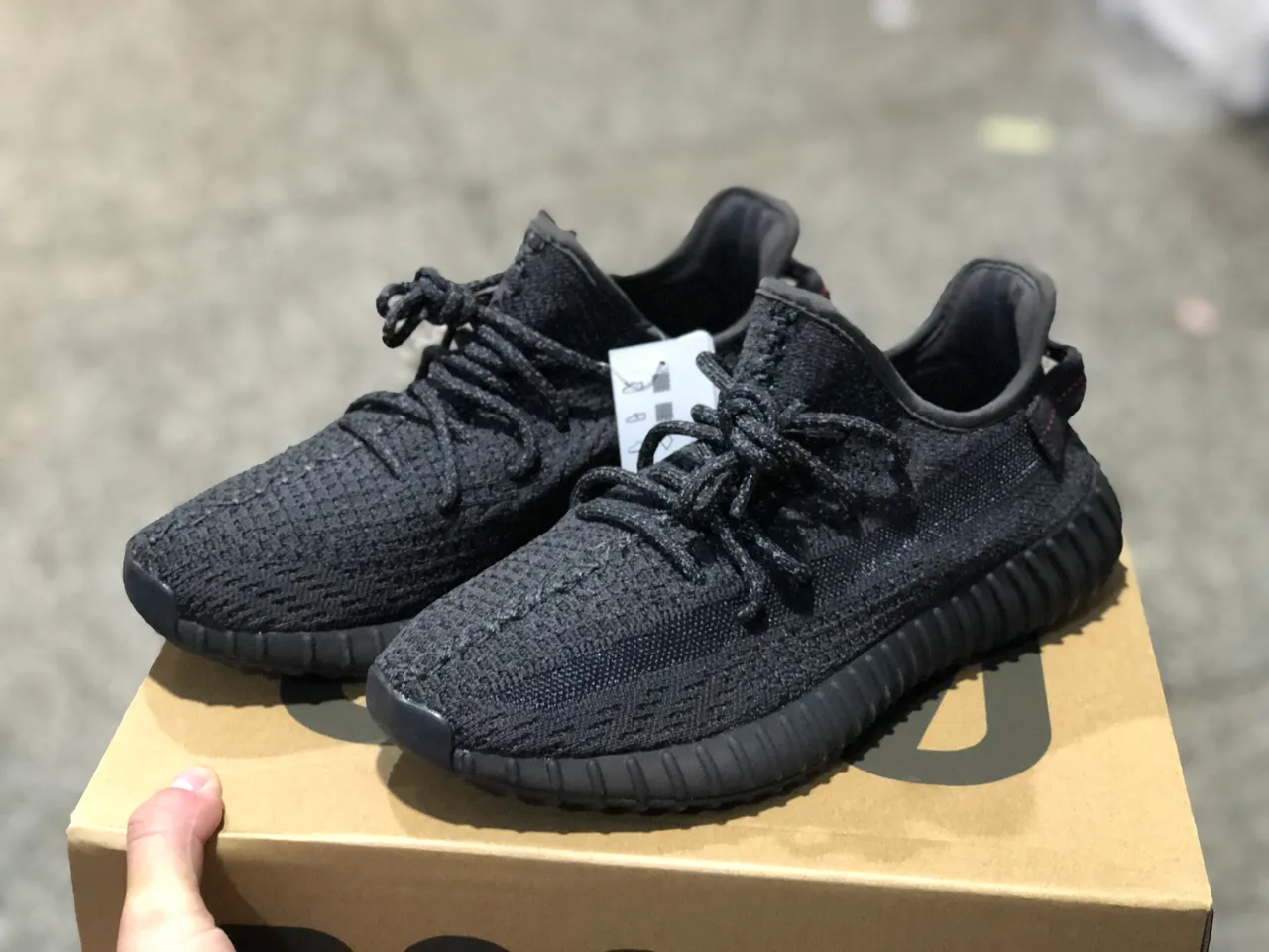 Adidas Yeezy Boost 350 V2 Black Full Knit Lifestyle Sneakers 3