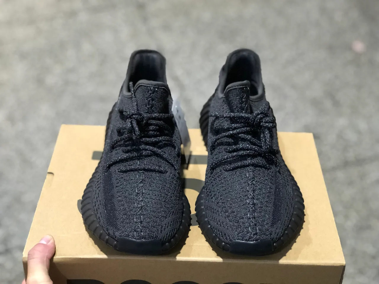 Adidas Yeezy Boost 350 V2 Black Full Knit Lifestyle Sneakers 4
