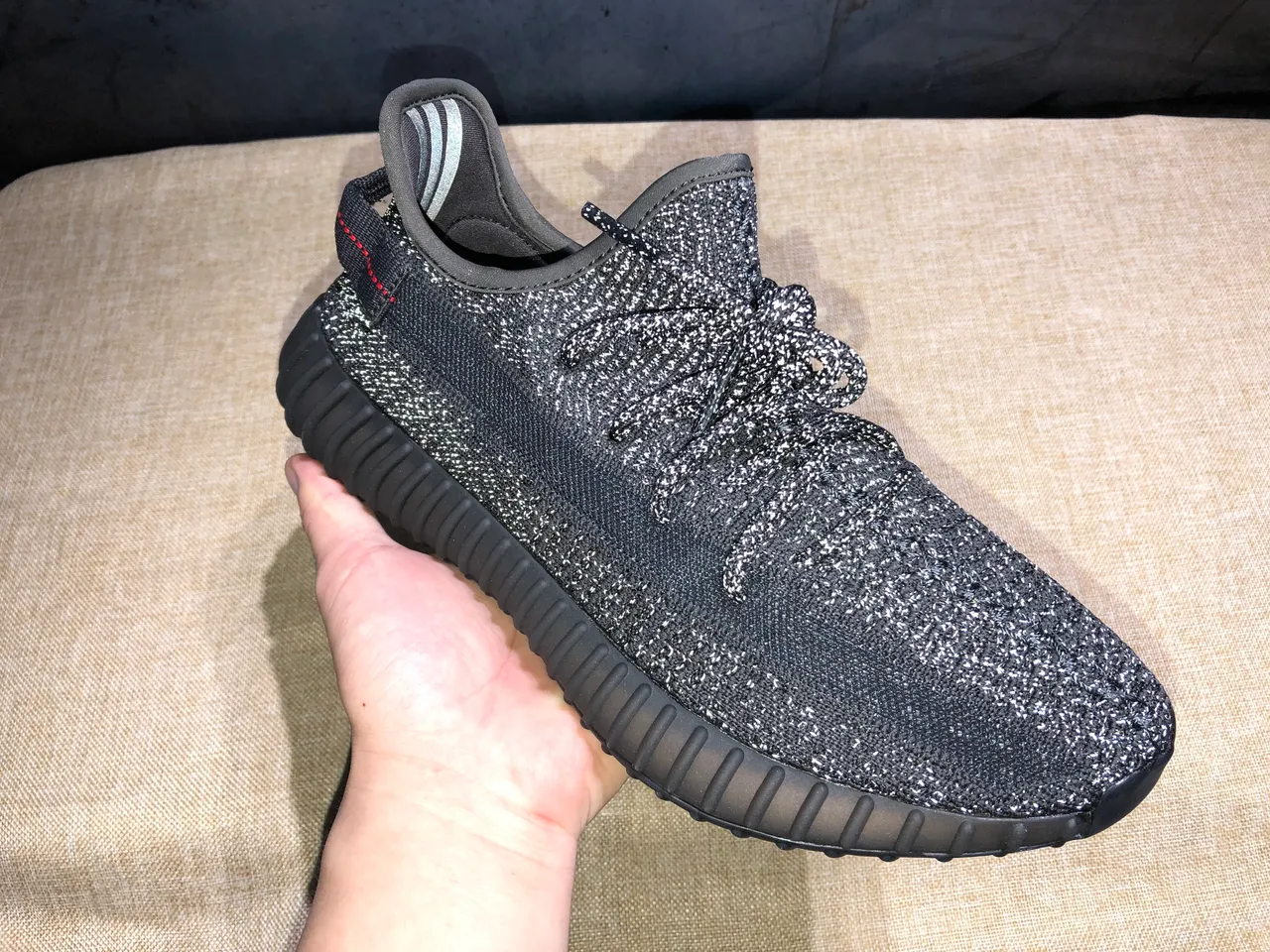 Adidas Yeezy Boost 350 V2 Black Full Knit Lifestyle Sneakers 5
