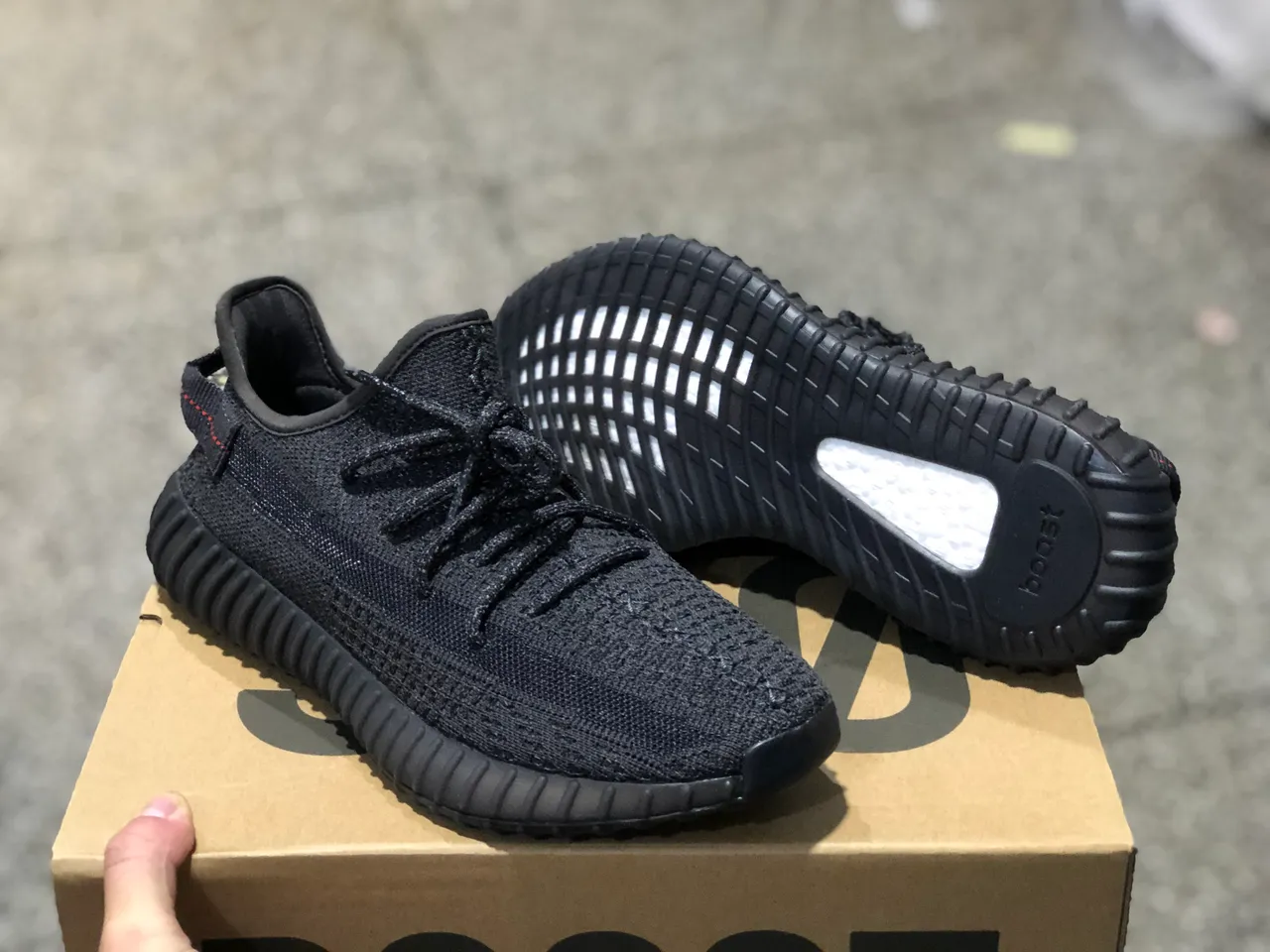 Adidas Yeezy Boost 350 V2 Black Full Knit Lifestyle Sneakers 9