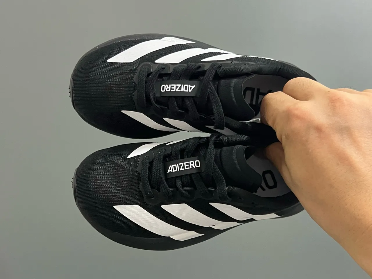 Adidas Zapatillas de correr amarillo negro low-top con upper de knit 4