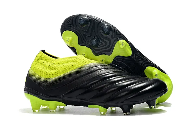 Adidas হলুদ সক-ফিট নিট কলার মোল্ডেড রিবড মিডফুট কেজ ফার্ম-গ্রাউন্ড সকার জুতো 4