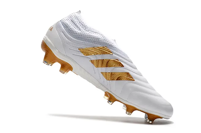 Adidas হলুদ সক-ফিট নিট কলার মোল্ডেড রিবড মিডফুট কেজ ফার্ম-গ্রাউন্ড সকার জুতো 18