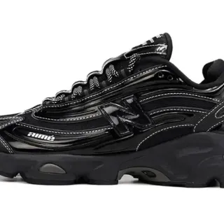 Aimé Leon Dore Black Glossy Layered Chunky Sneakers
