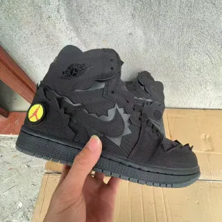 Air Jordan 1 Deconstructed Black Yellow Jumpman Basketball Shoes