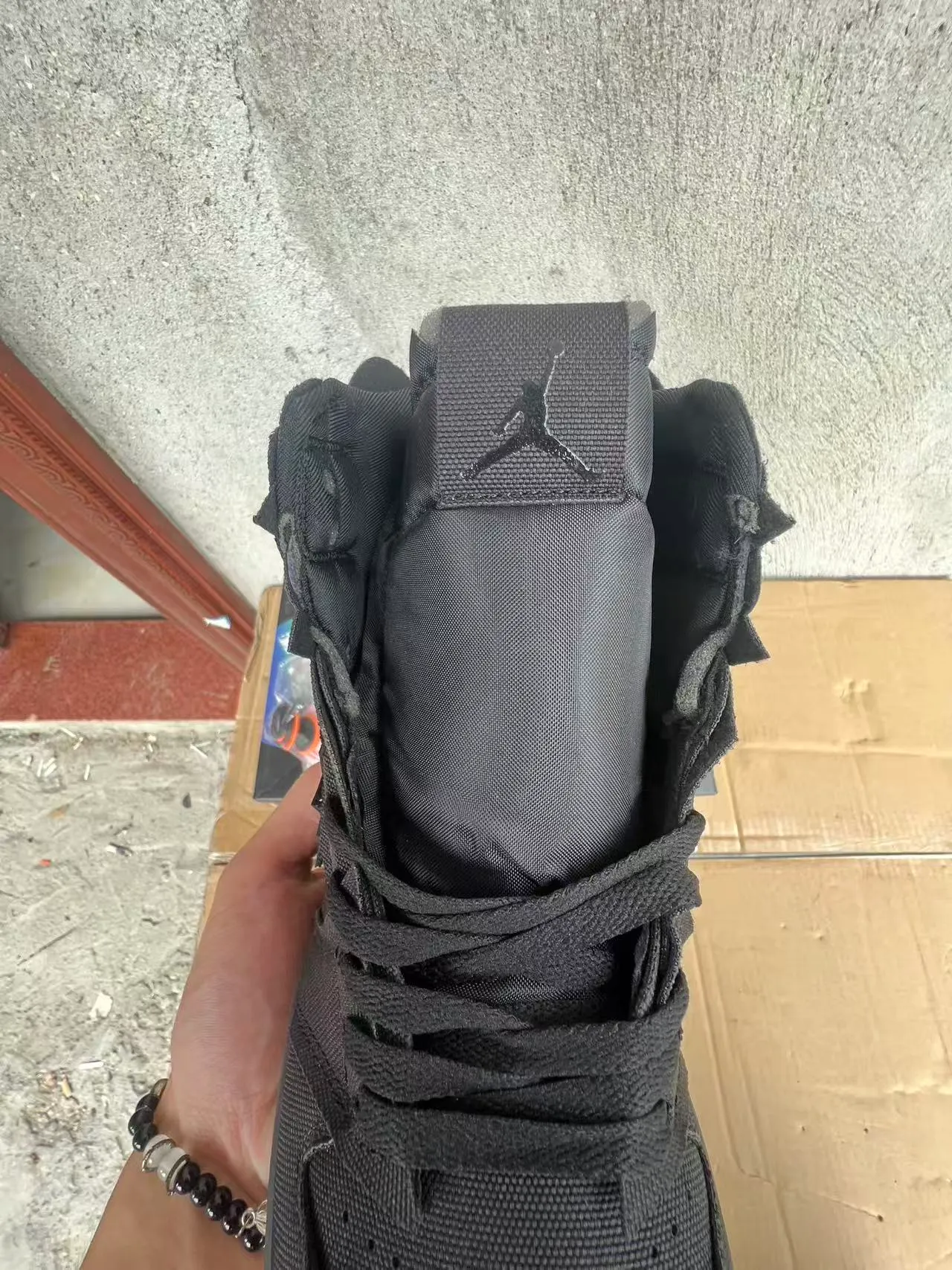Air Jordan 1 Deconstructed Black Yellow Jumpman Basketball Shoes 4