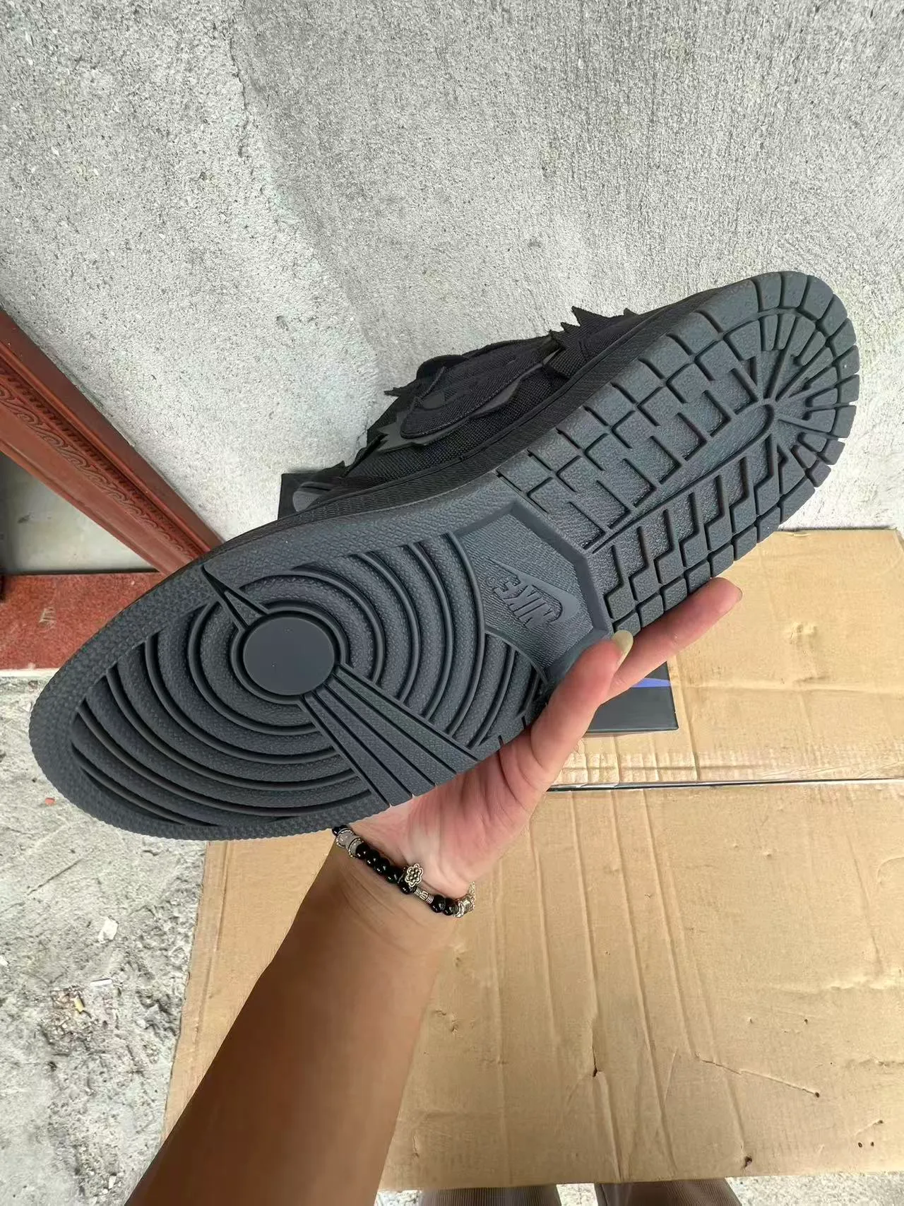 Air Jordan 1 Deconstructed Black Yellow Jumpman Basketball Shoes 6