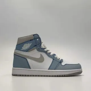 Air Jordan 1 牛仔纹理 蓝白灰 篮球鞋