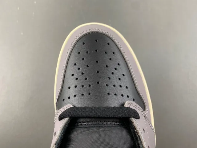 Air Jordan 1 Gris Negro High Top Cuero Zapatos de Baloncesto 5