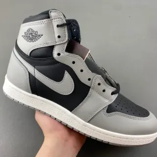 Air Jordan 1 High Gray and Black Basketball Shoes