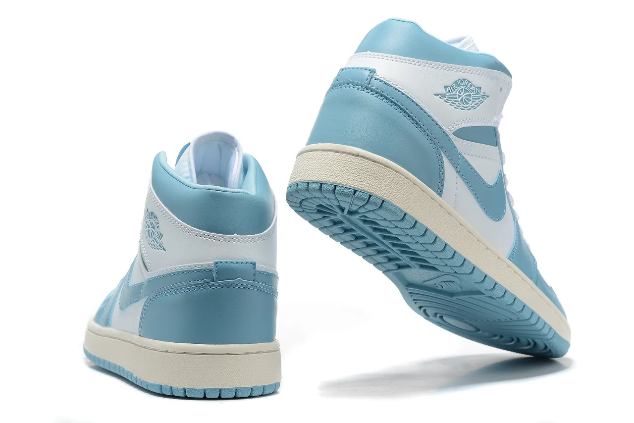 Air Jordan 1 Light Blue and White Basketball Shoes 2