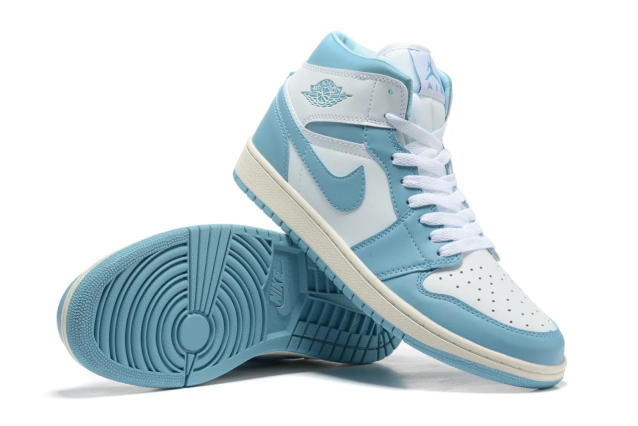 Air Jordan 1 Light Blue and White Basketball Shoes 5
