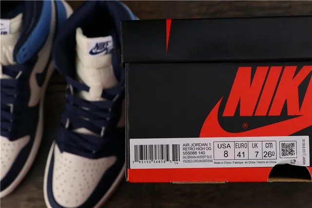 Air Jordan 1 Navy Blue High-Top Leather-Paneled Basketball Shoes 2