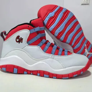 Air Jordan 10 Chicago White Red University Blue Basketball Shoes