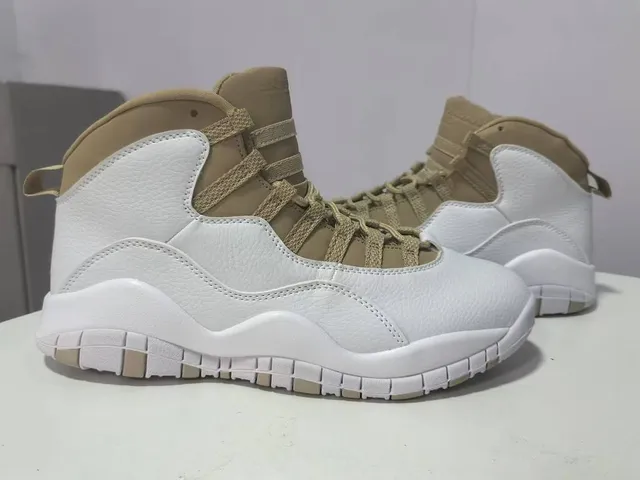 Air Jordan 10 White Beige Basketball Shoes 5